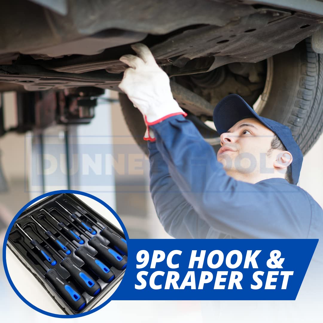 Набор Dunnet Tools 9-piece Pick and Hook Kit Seal Scraper Hose Removal Lever Puller Garage Tool Kit, фото №2