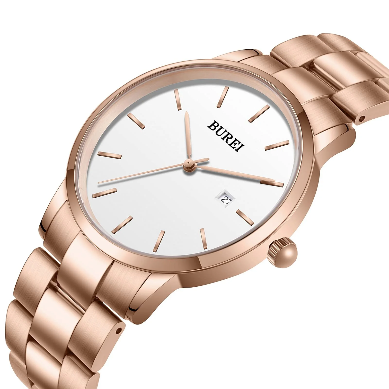 Часы BUREI Кварцевые Мужские Наручные Минималистичные Аналоговые Водонепроницаемые с Датой, фото №2 Часы BUREI Кварцевые Мужские Наручные Минималистичные Аналоговые Водонепроницаемые с Датой, фото №2