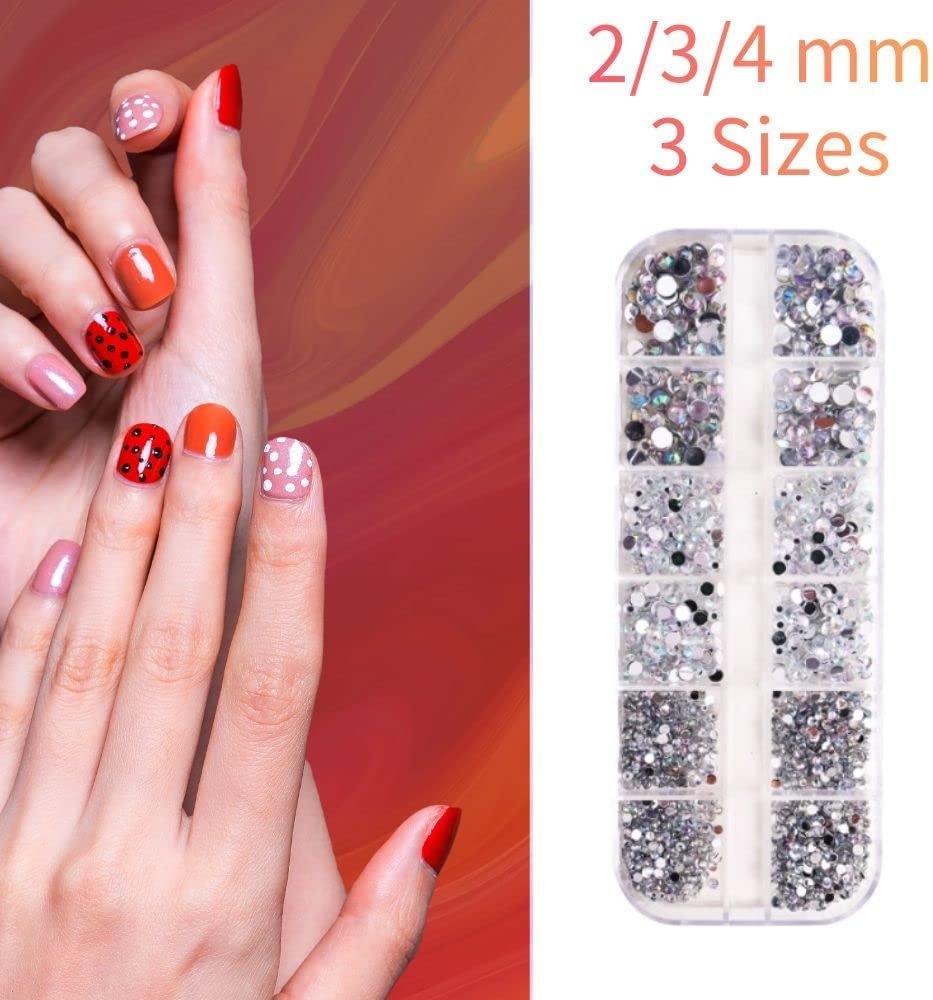 Стразы Кристальные Стразы для ногтей для дизайна ногтей Наклейки на ногти с кристаллами Самоцветы для ногтей для макияжа лица Украшения для ногтей и праздничные аксессуары Многоцветный, фото №2