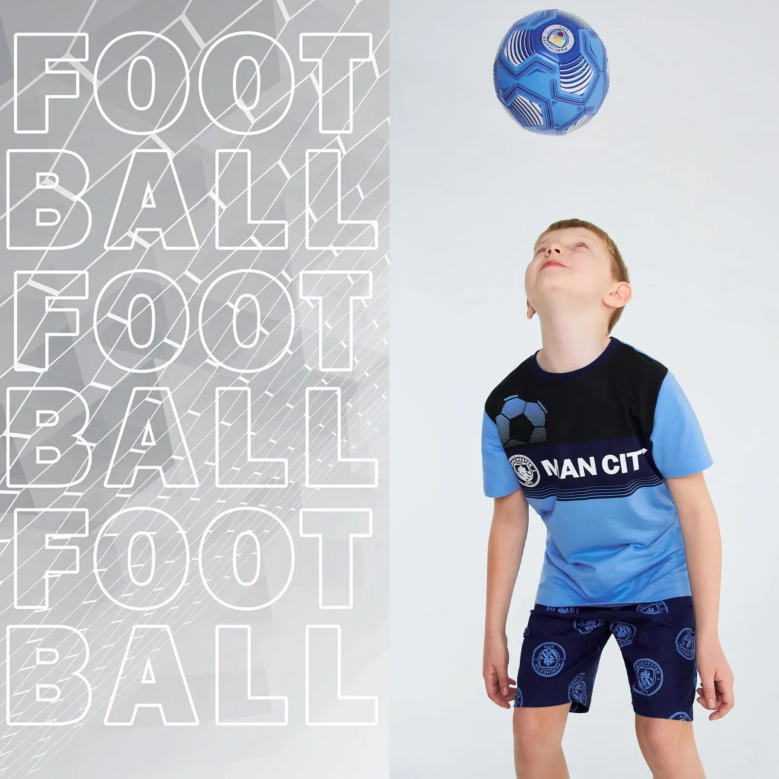 Комплект дитячої піжами (футболка та шорти) Manchester City FC, фото №3