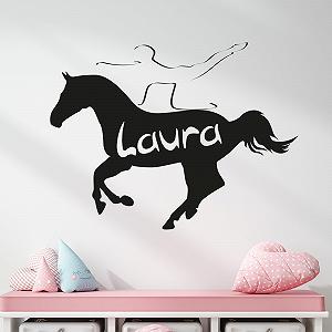 Наклейка на стіну GRAZDesign 049 Vaulting on Horse 76 x 57 см Королівський синій - Фото 1