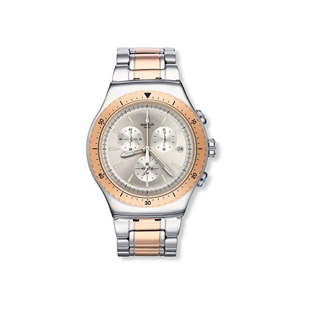 Кварцевые цифровые часы Swatch мужские, нержавеющая сталь, ремешок YOS452G, фото №1