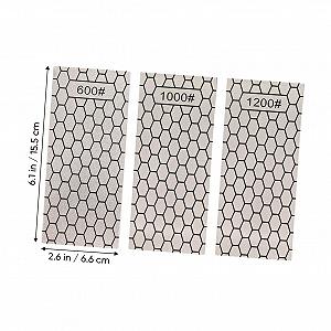 Набор точильных камней Cabilock алмазных 600/1000/1200 грит 3 шт с нескользящим основанием synthetic.ua - Фото 1