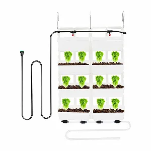 Купить Подвесной вертикальный вазон Madelynn 67 x 18,6 x 93 см С дренажным шлангом и 8 горшками - Фото 1 Подвесной вертикальный вазон Madelynn 67 x 18,6 x 93 см С дренажным шлангом и 8 горшками - Фото 1