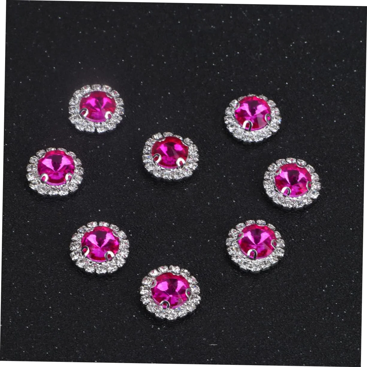 Стрази Круглі STOBOK 20 шт Рожеві, фото №7