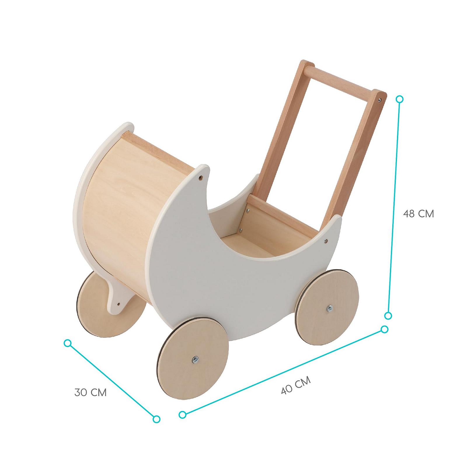 Ходунки wuuhoo Lou Деревянные Белые с Резиновыми Колесами и Поддержкой, фото №2 Ходунки wuuhoo Lou Деревянные Белые с Резиновыми Колесами и Поддержкой, фото №2