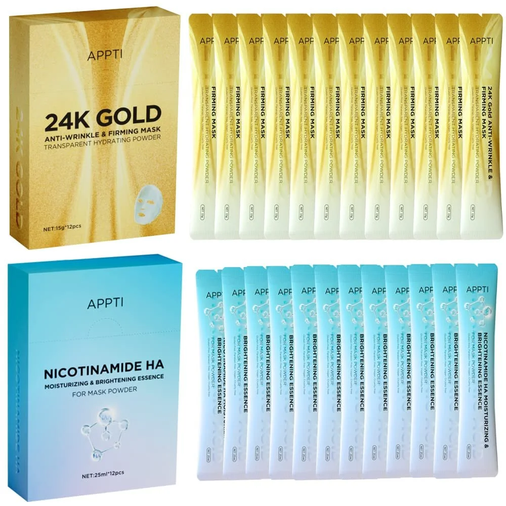 Маска для обличчя SHEEYOON Peel Off Crystal Face Jelly Mask Powder та набір сироваток з нікотинамідом/гіалуроновою кислотою, фото №1