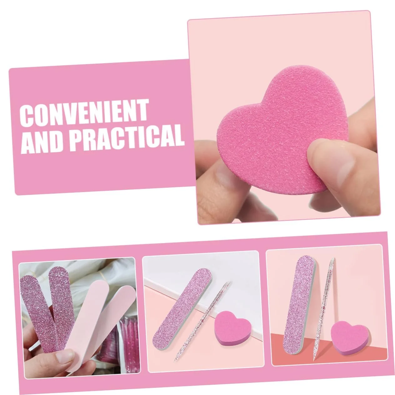 Набор пилок для маникюра PACKOVE розовый, портативный, профессиональный, для полировки, фото №5 Набор пилок для маникюра PACKOVE розовый, портативный, профессиональный, для полировки, фото №5