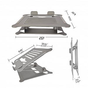 Регулируемая Подставка для Ноутбука Алюминиевая Легкая с Вентиляционными Отверстиями для 11-17-дюймовых Ноутбуков synthetic.ua - Фото 1