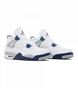 Кросівки Air Jordan 4 retro midnight navy 46 synthetic.ua - Фото 1