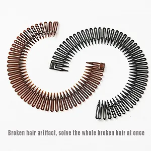 Эластичная Обруч для волос с металлическими вставками, 6 штук synthetic.ua - Фото 1