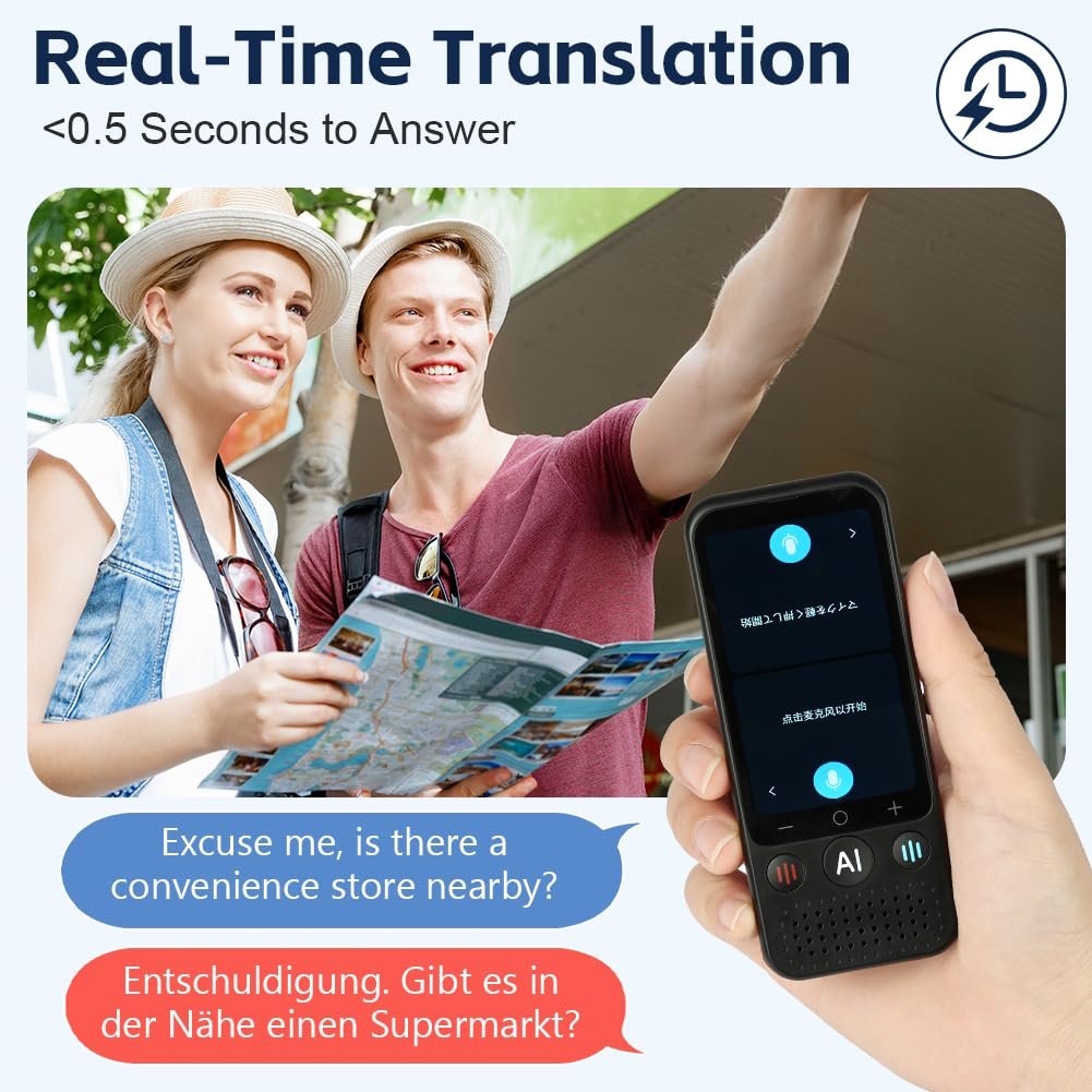 Перекладач OFFCUP Z15W Голосовий, 139 мов Двосторонній з голосовим виводом AI Миттєвий, фото №5
