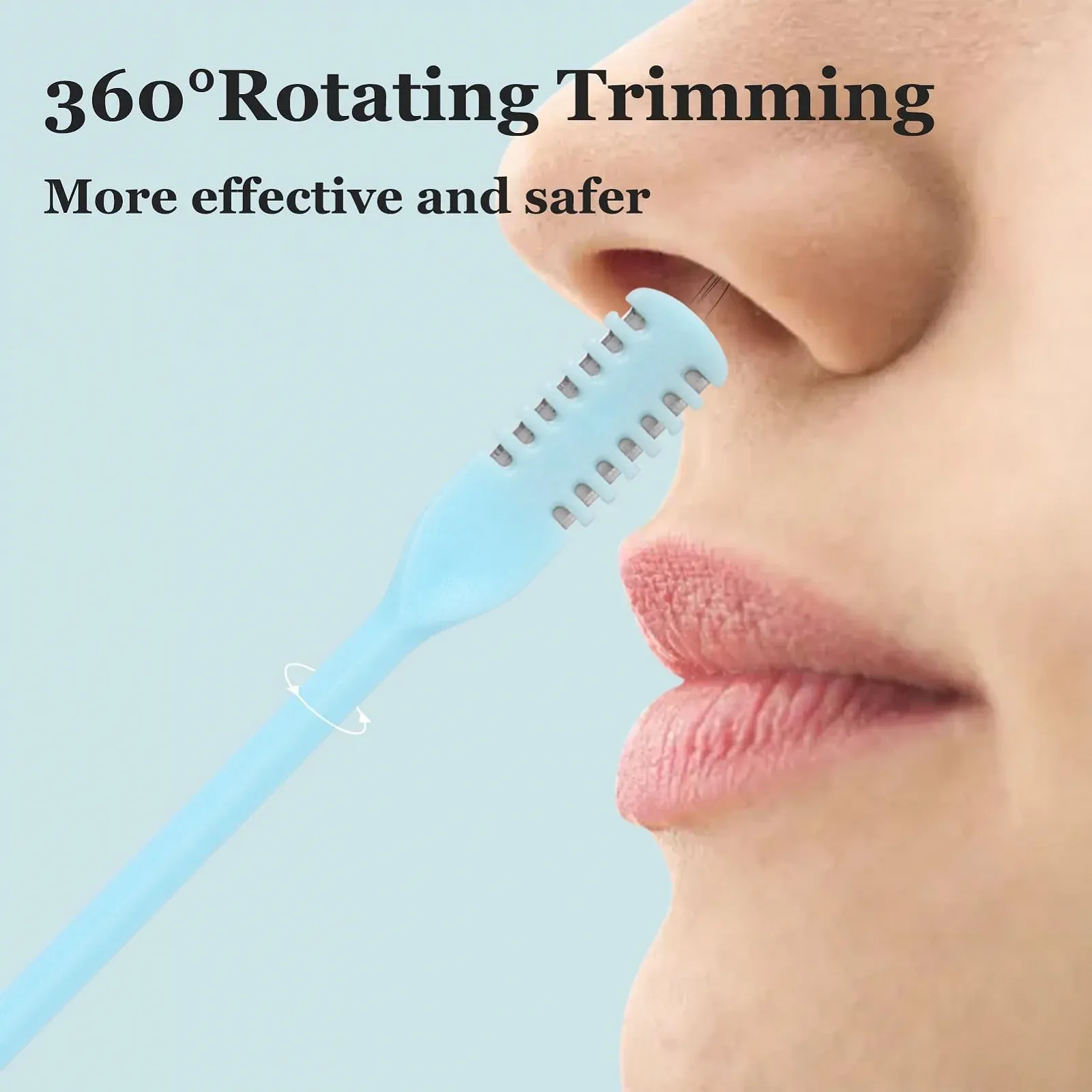 Триммер Pumwoy Портативний Ручний Пак 5 шт. 360° Обертовий Подвійна Голівка 2-в-1 Для носових волосся, фото №7