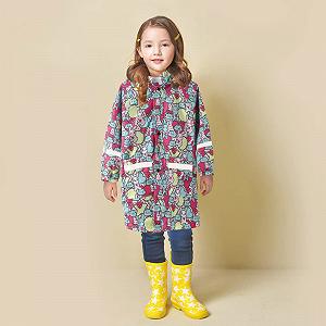 Детский дождевик Qzeanxy Ветрозащитный Легкий Прочный Для улицы Унисекс Водонепроницаемый Многоразовый Высокое качество synthetic.ua - Фото 1