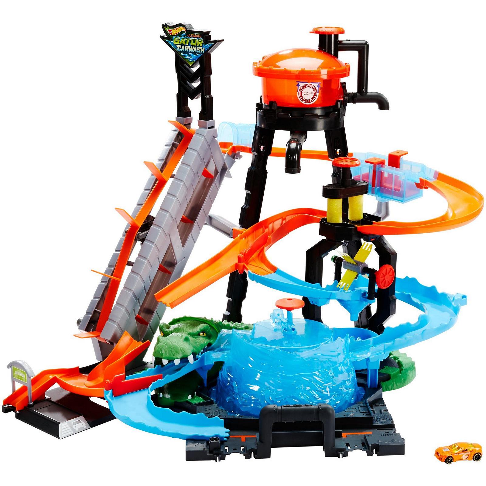 Игровой набор Трек Измени цвет Водонапорная башня взрыв цветов Hot Wheels Ultimate Gator Car Wash Play Set with Color Shifters, фото №1 Игровой набор Трек Измени цвет Водонапорная башня взрыв цветов Hot Wheels Ultimate Gator Car Wash Play Set with Color Shifters, фото №1