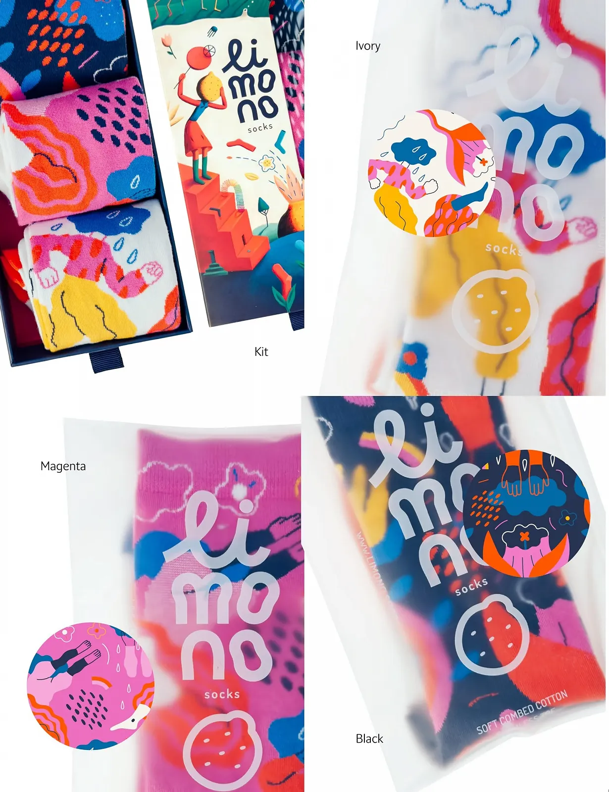 Шкарпетки Унісекс Rain Clouds Organic Cotton Різнокольорові, фото №6