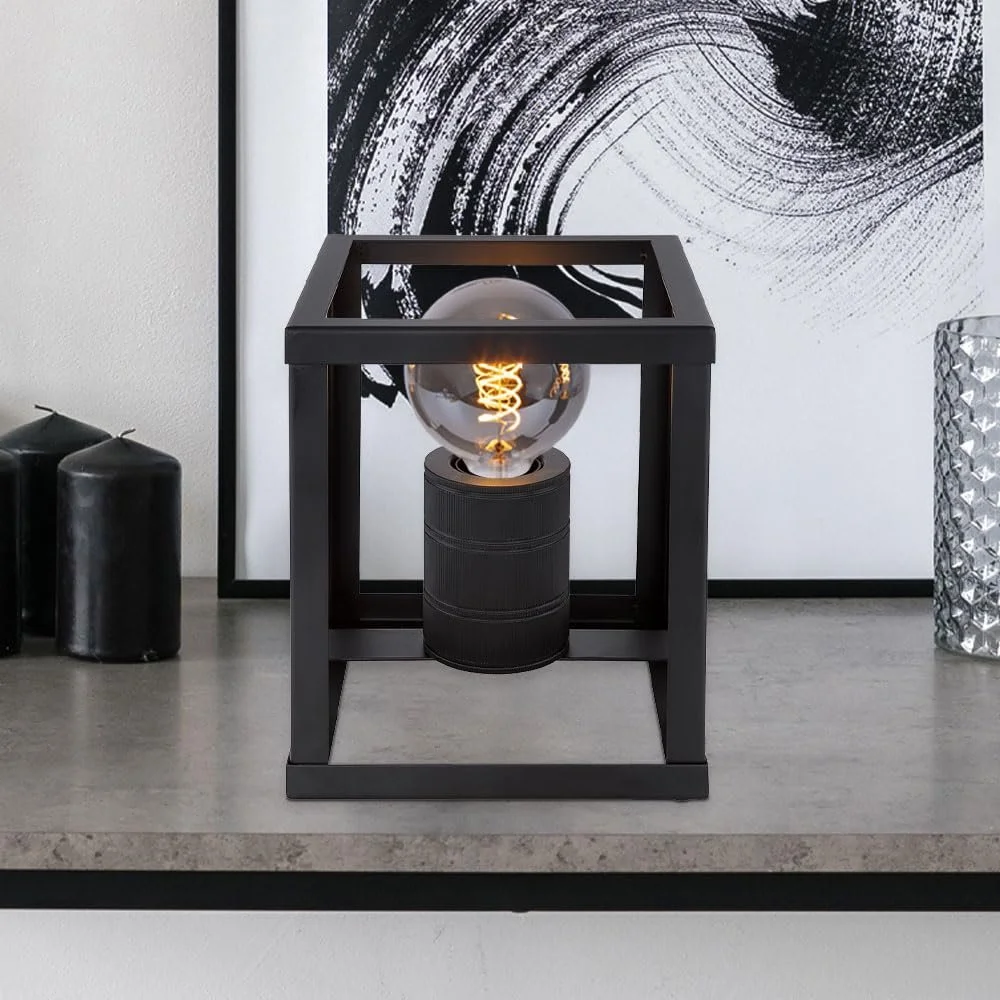 Настольная лампа 54030 Series Квадратная рама Матовый черный, фото №6