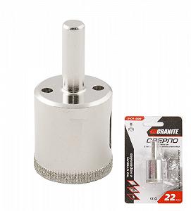 Свердло трубчасте GRANITE з алмазним напиленням для скла та плитки 22 мм 2-01-222 - Фото 1