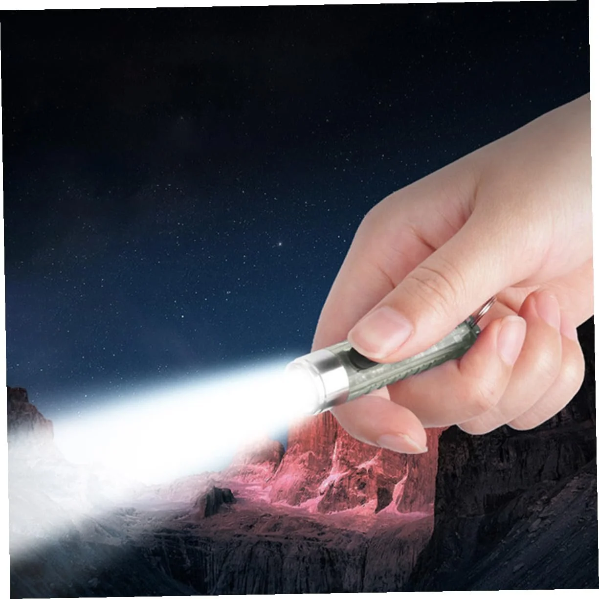 Ліхтарик Toddmomy USB LED Маленький USB Акумуляторний Брелок Міцний Компактний Портативний для Кемпінгу на Відкритому Повітрі, фото №4