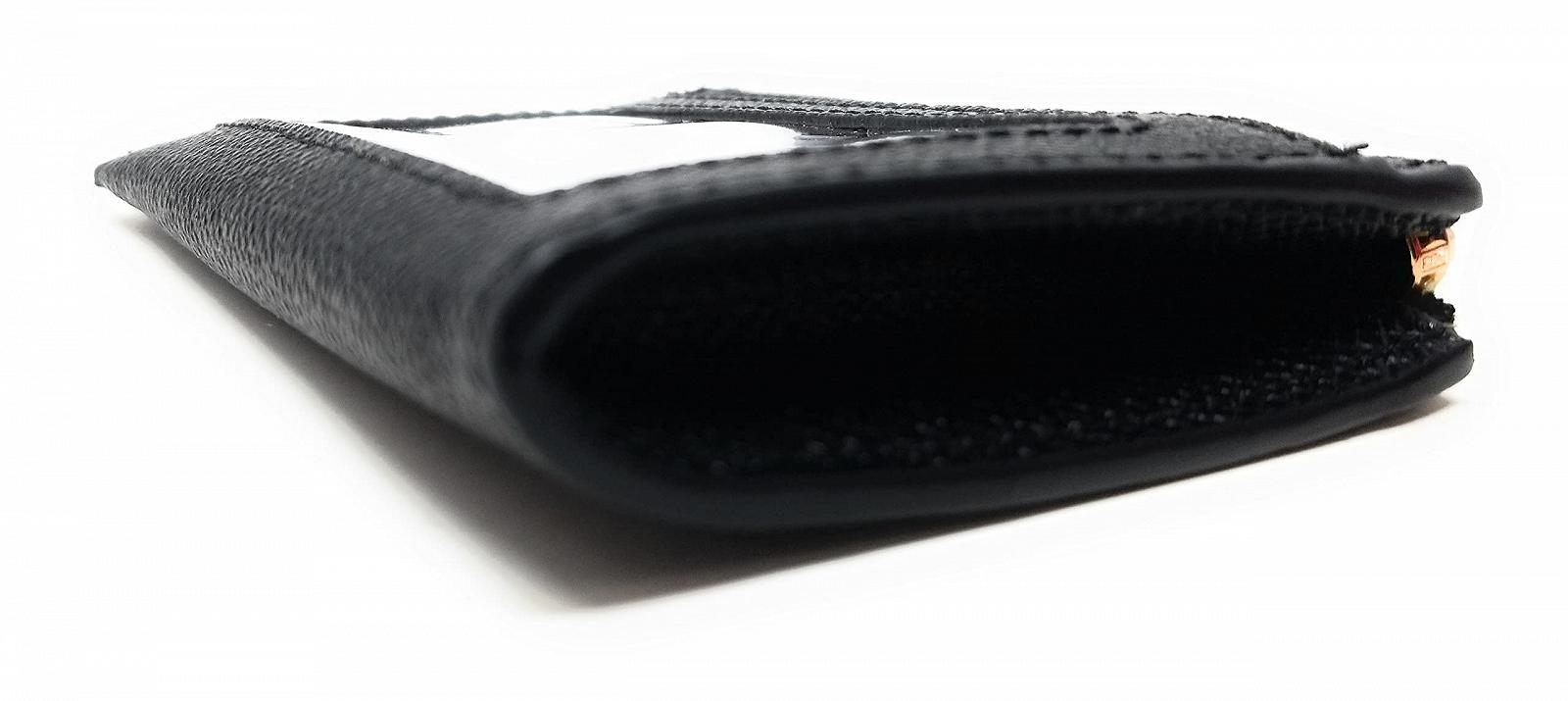 Гаманець COACH Mini Skinny ID Case Crossgrain Leather, чорний, фото №3
