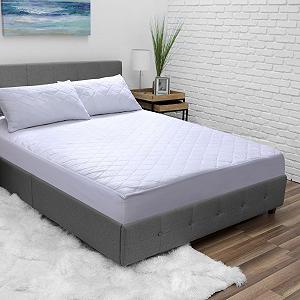 Водонепроницаемый протектор для матраса Double 30 см Extra Deep Fitted Sheet Ultra Soft Quilted Hypoallergenic Noiseless Breathable Mattress Cover Белый, Single synthetic.ua - Фото 1