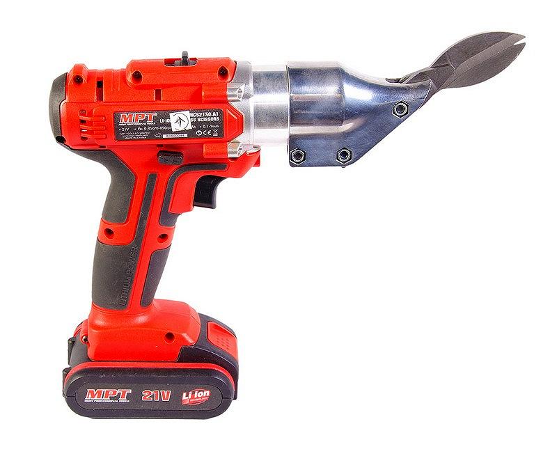 Ножиці акумуляторні по металу MPT 21 В Li-ion 1.5 Аг 2 швидкості 0.1-1 мм сумка MCS2150.A1, фото №2 Ножиці акумуляторні по металу MPT 21 В Li-ion 1.5 Аг 2 швидкості 0.1-1 мм сумка MCS2150.A1, фото №2