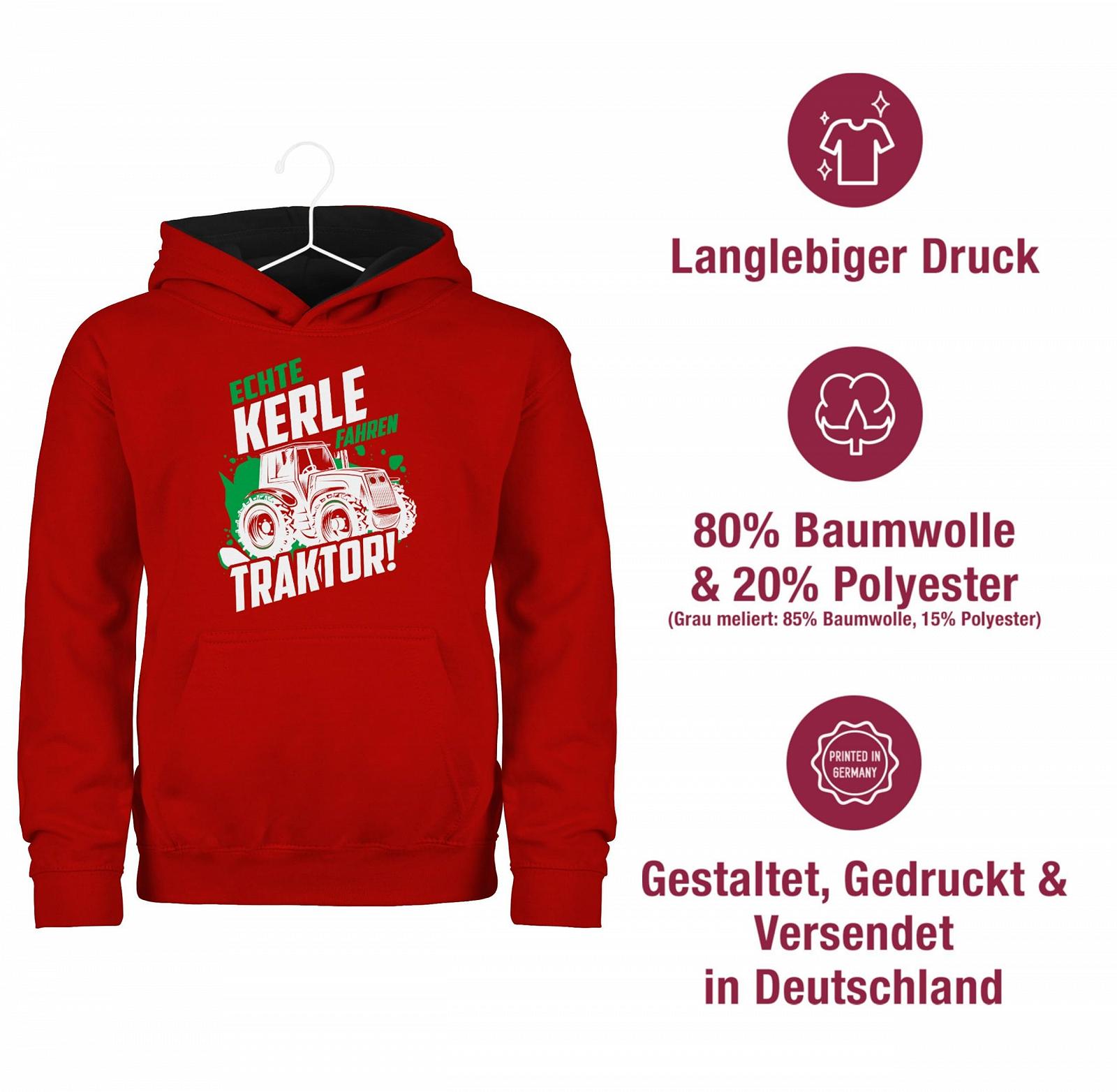 Худи для мальчиков и девочек Shirtracer Echte Kerle Fahren Traktor белый, фото №4