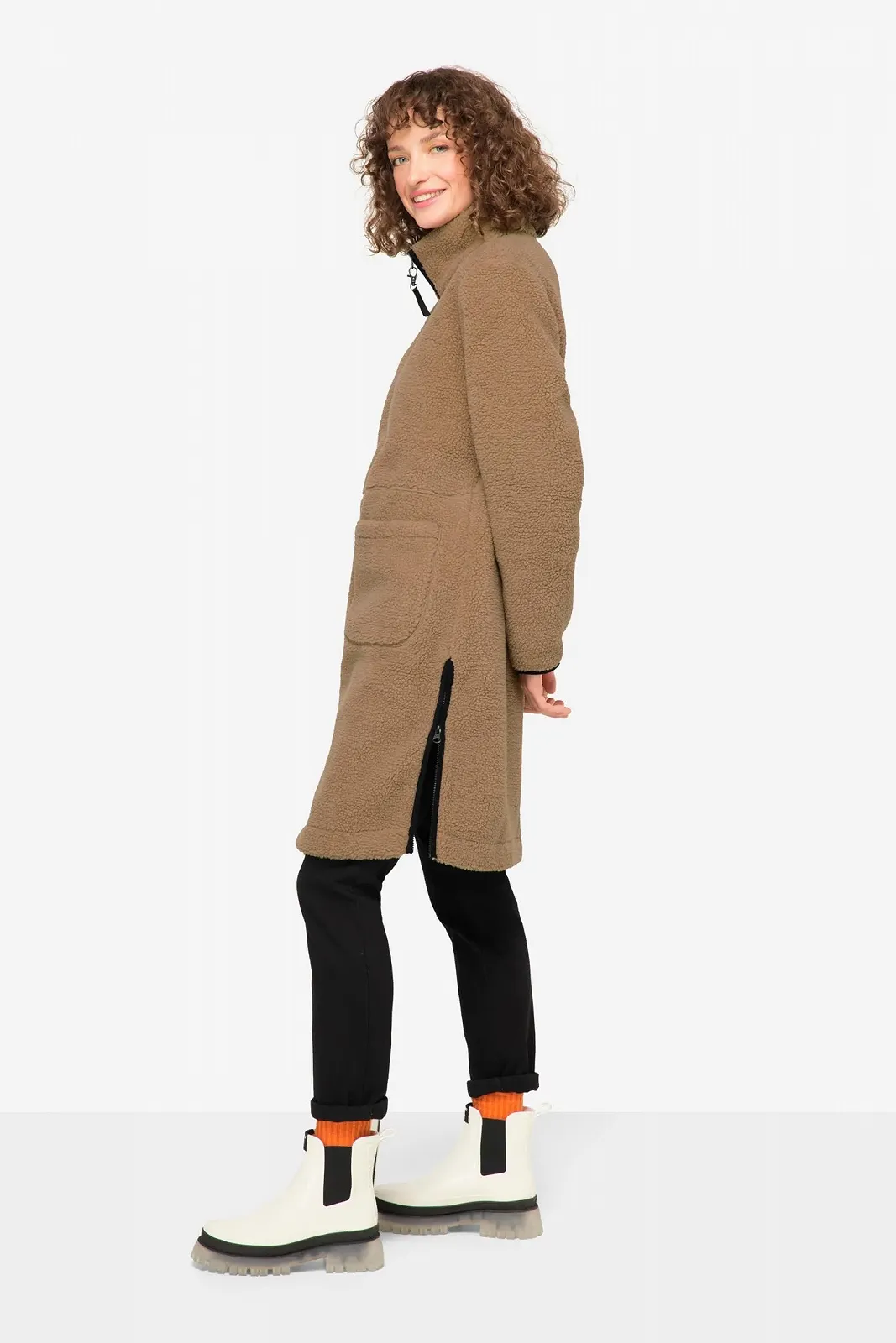 Пальто Teddy Lauras Teddy Fleece, комір-стійка, двостороння застібка-блискавка, 822179, фото №5 Пальто Teddy Lauras Teddy Fleece, комір-стійка, двостороння застібка-блискавка, 822179, фото №5