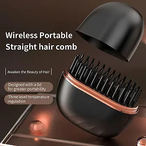 Міні-випрямляч бездротовий Mini Hair Straightener Brush Акумуляторний 3 рівні температури synthetic.ua - Фото 1