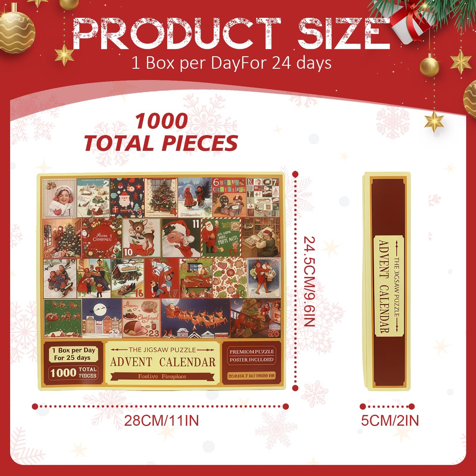 Пазл ChaneeHann Рождественский 25 тем 1000 деталей 68 x 48 см, фото №2