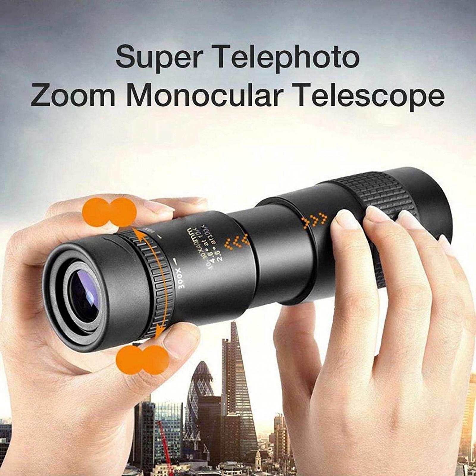 Монокулярний телескоп MRKU Super-Teleobjektiv 4K 10–300 x 40 mm Zoom, фото №3