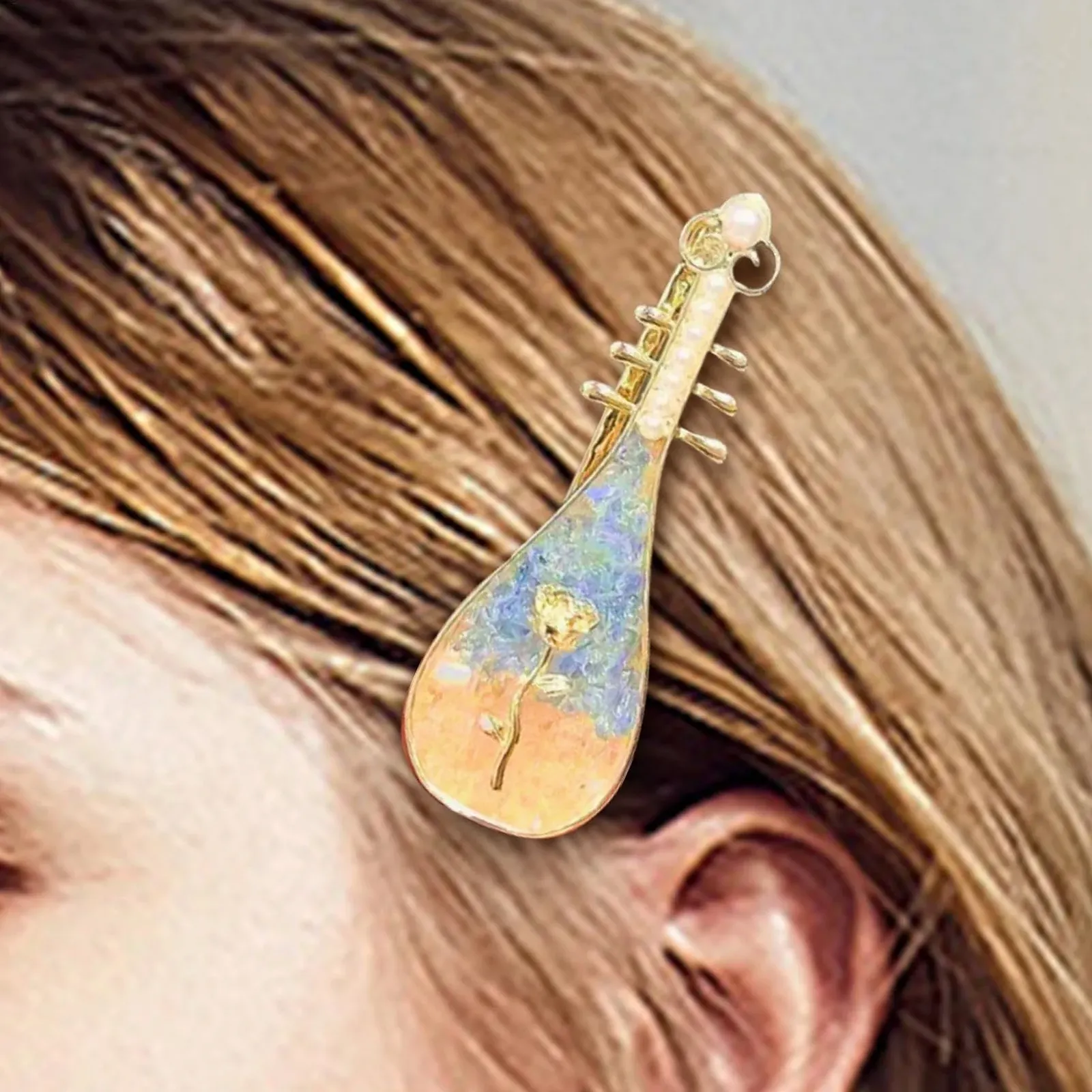 Заколка для волос в китайском стиле, в форме музыкального инструмента, фото №3 Заколка для волос в китайском стиле, в форме музыкального инструмента, фото №3