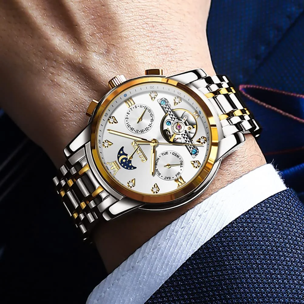 Автоматичний Чоловічий Годинник OLEVS Механічний, Водонепроникний, Люмінесцентний, фото №2 Автоматичний Чоловічий Годинник OLEVS Механічний, Водонепроникний, Люмінесцентний, фото №2