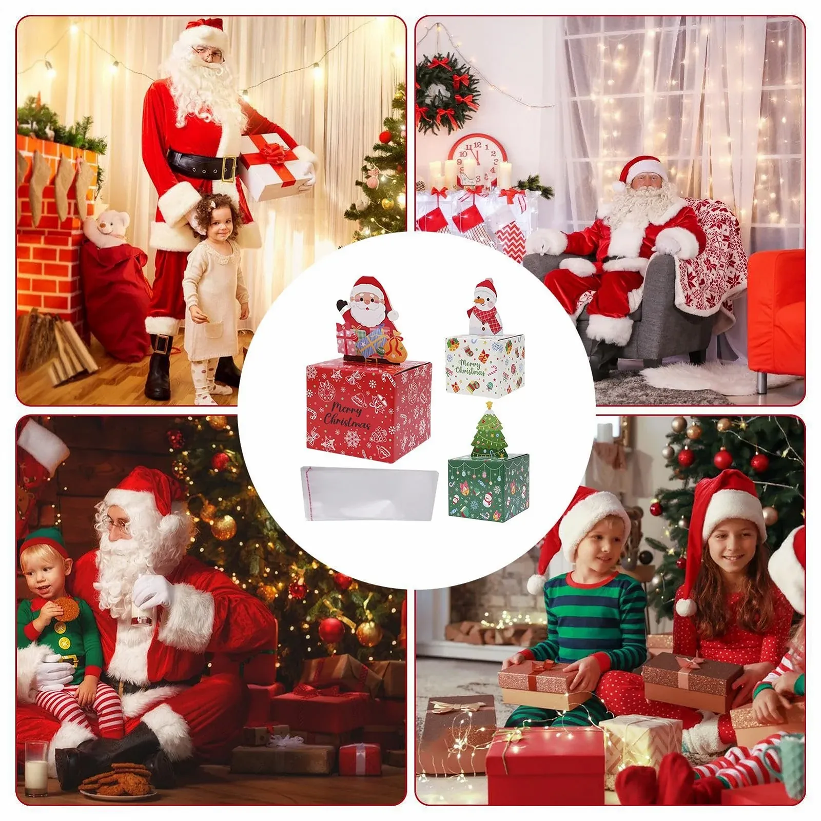 Скарбничка Різдвяна Набір 3 коробки та 90 пакетів Висувна касета, фото №5