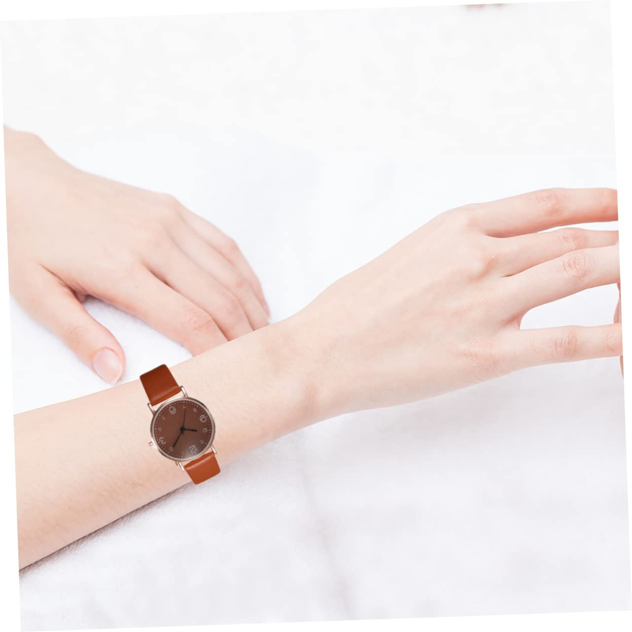 Часы кварцевые PartyKindom женские коричневые, фото №8 Часы кварцевые PartyKindom женские коричневые, фото №8