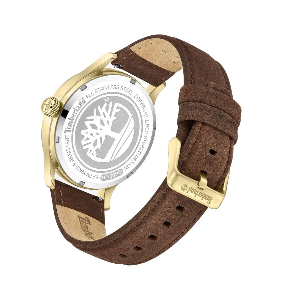 Годинник Timberland Analogue Quartz TDWGF0009604 Унісекс з шкіряним ремінцем, коричневий, фото №3 Годинник Timberland Analogue Quartz TDWGF0009604 Унісекс з шкіряним ремінцем, коричневий, фото №3