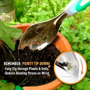 Лопата совковая Jardineer Excavator Зелений / Синій synthetic.ua - Фото 1