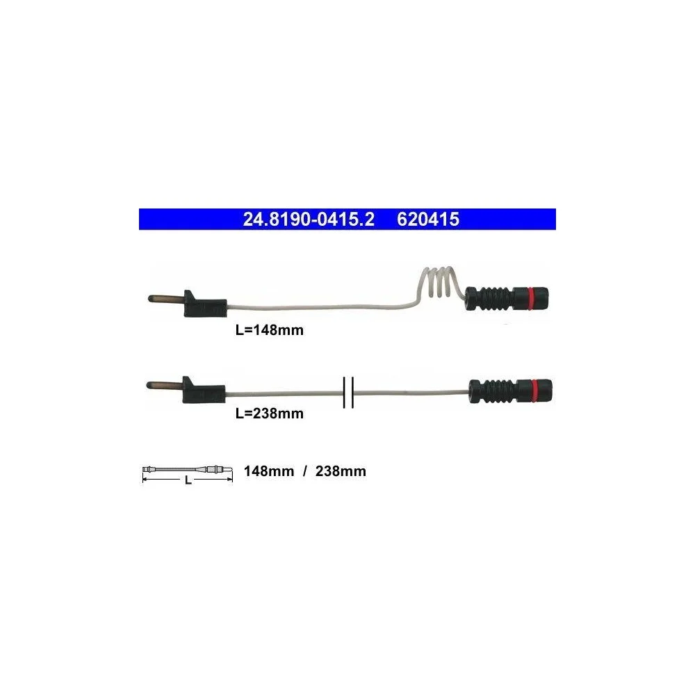 Датчик износа тормозных колодок ATE 24.8190-0415.2 для MERCEDES-BENZ, фото №1