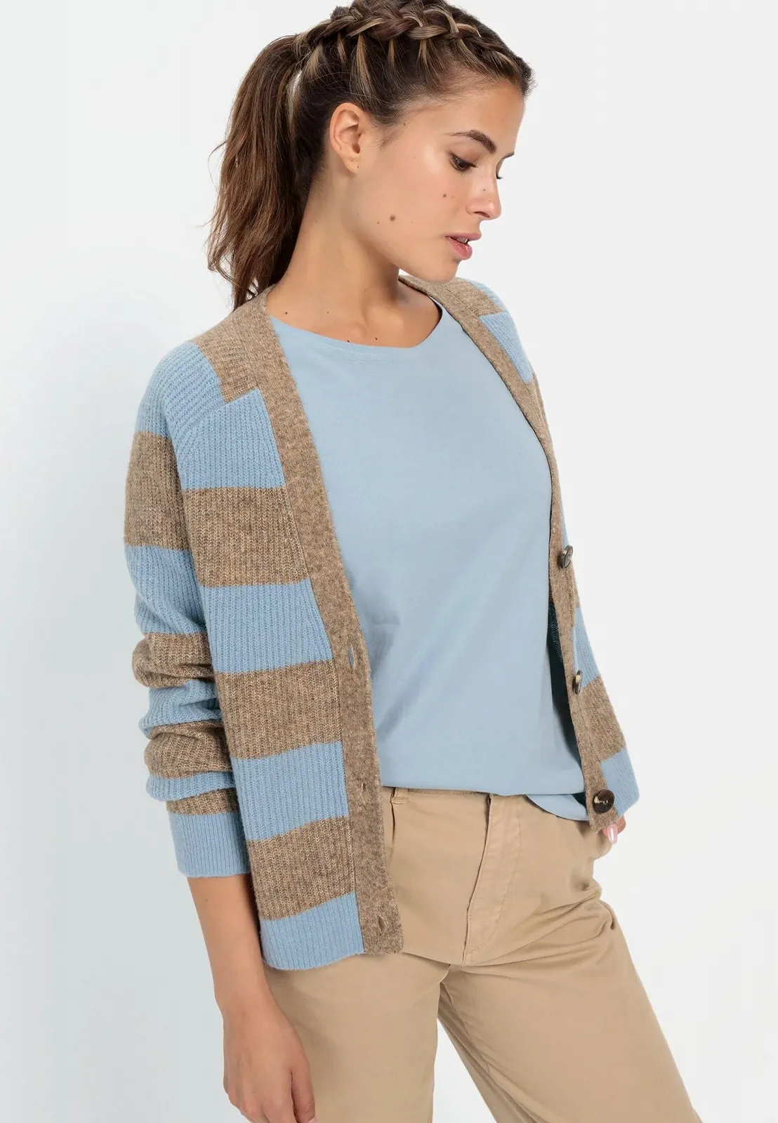 Жіночий світшот camel active з круглим вирізом з чистої бавовни, фото №5