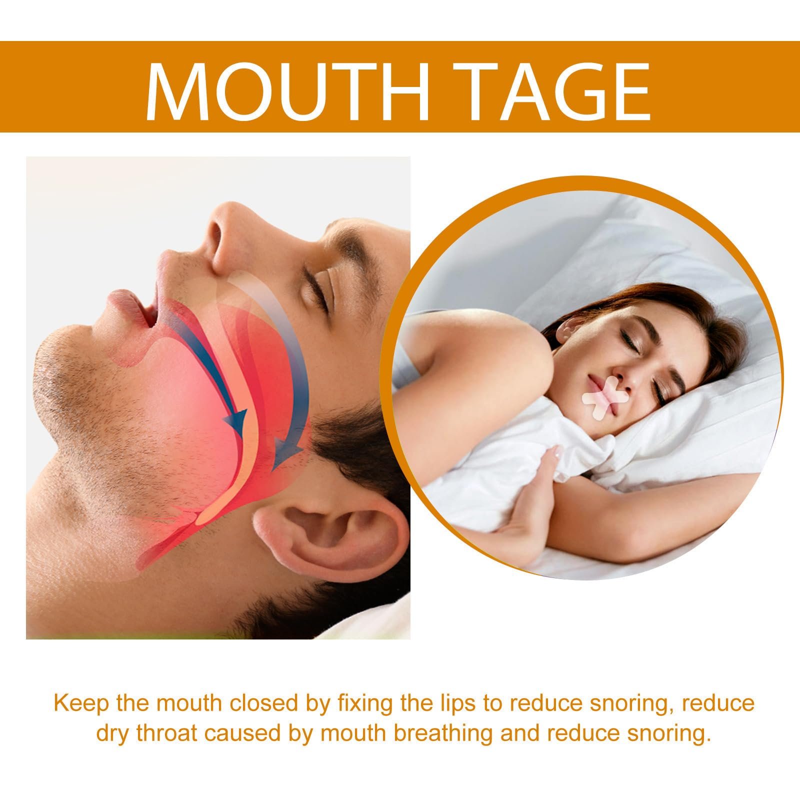 Пластирі для рота для сну, 120 шт., фото №5