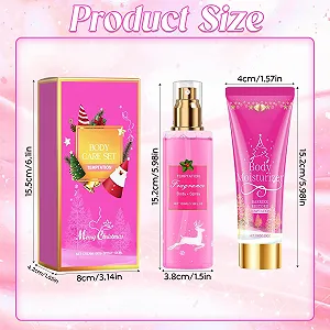 Лосьон для тела Organic Wild Rose и Натуральный спрей с ароматом роз, Укрепляющий лосьон для тела, Увлажняющий, Спрей для тела для женщин, Стойкий аромат, Набор для рождественского подарка (2 шт.) synthetic.ua - Фото 1