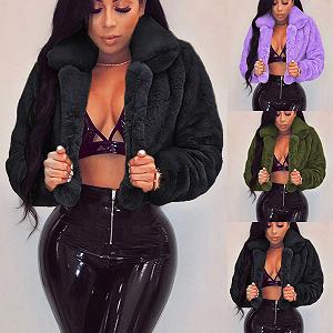 Куртка зі штучного хутра Жіноча Сексуальна Укорочена synthetic.ua - Фото 1