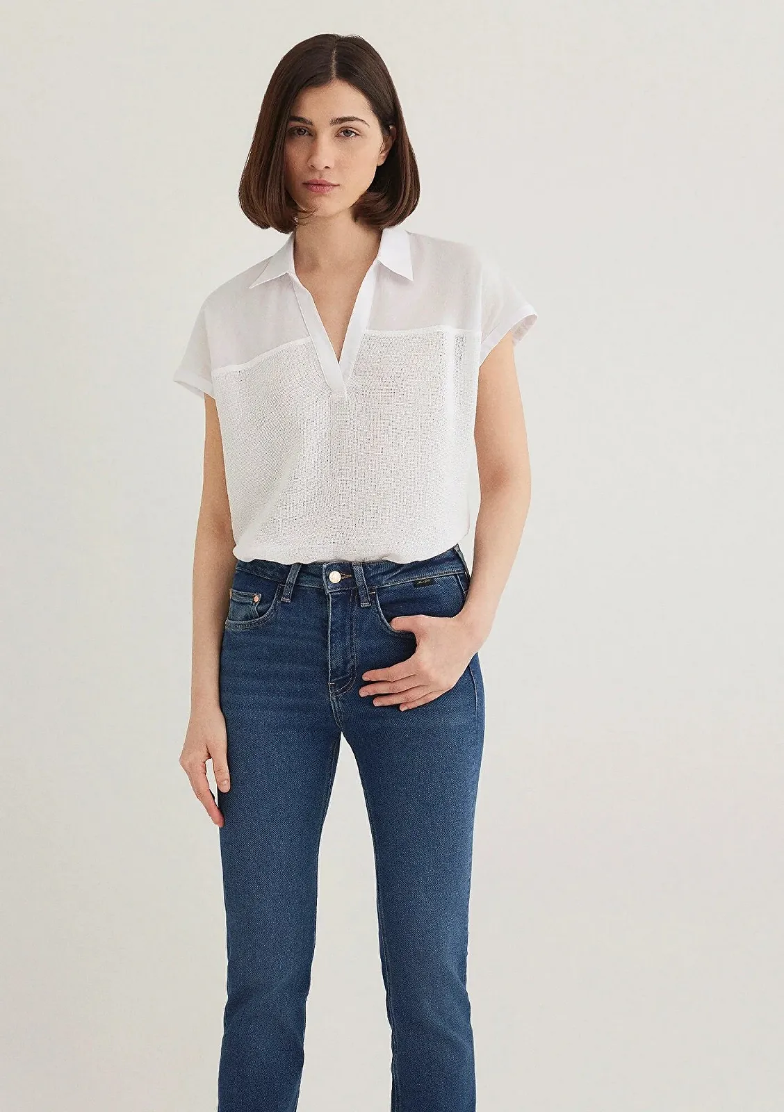 Женская рубашка MAVI SHORT SLEEVE BLOUSE Antique White - XXS, фото №1 Женская рубашка MAVI SHORT SLEEVE BLOUSE Antique White - XXS, фото №1