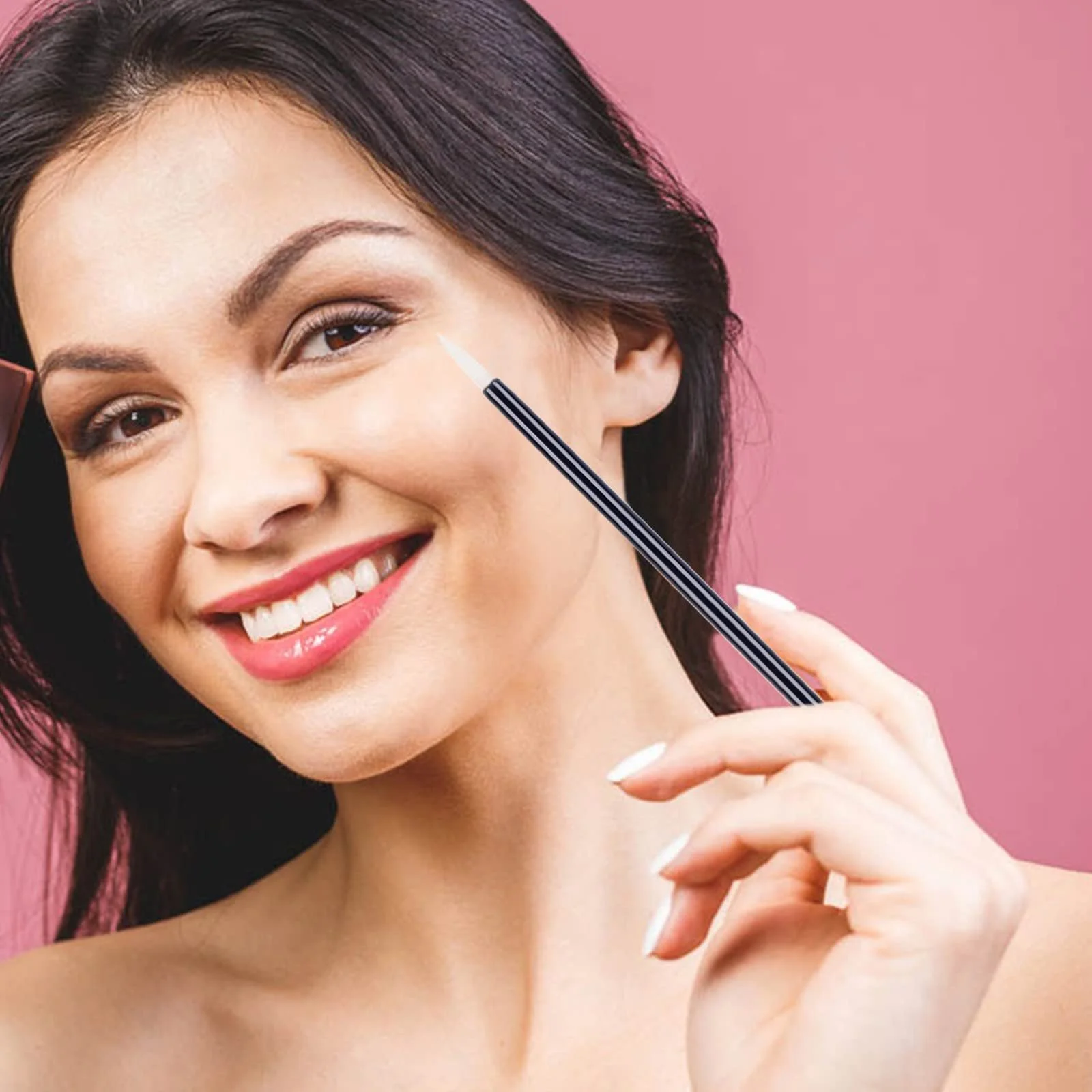 Кисти для подводки глаз Одноразовые 50 шт. Черные, фото №2 Кисти для подводки глаз Одноразовые 50 шт. Черные, фото №2