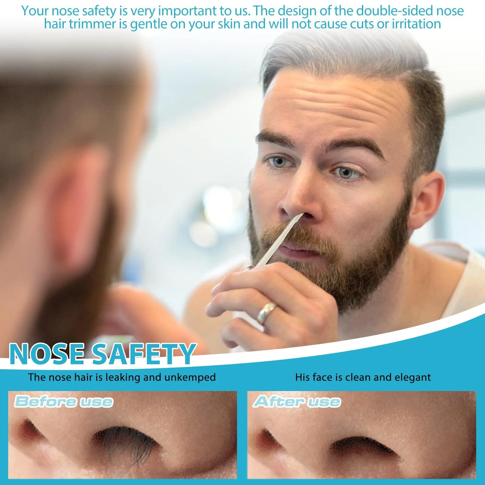 Тример GOEDCH Double Sided Nose Hair Trimmer 2-в-1, фото №5