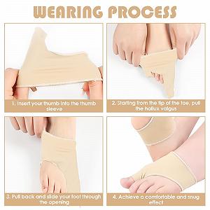 Шина для коррекции Hallux Valgus, 1 пара, Hallux Valgus шина, корректор вальгусной деформации, повязка Hallux Valgus, подушка для вальгусной деформации, шина Hallux, встроенный силиконовый амортизатор и разделитель для пальцев, 1 пара synthetic.ua - Фото 1