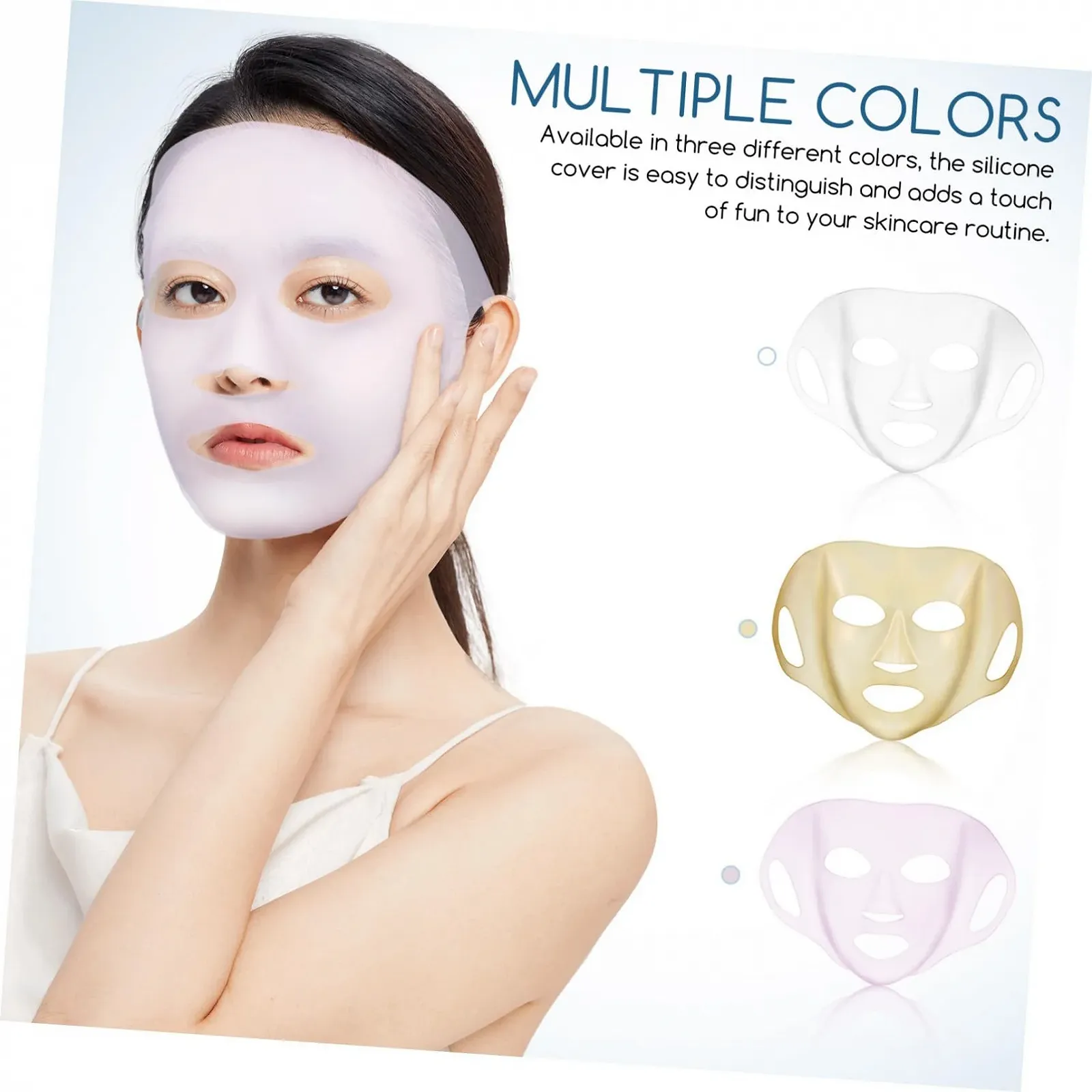 Маска для обличчя LIFKOME Силіконова Багаторазова 3 шт, фото №9