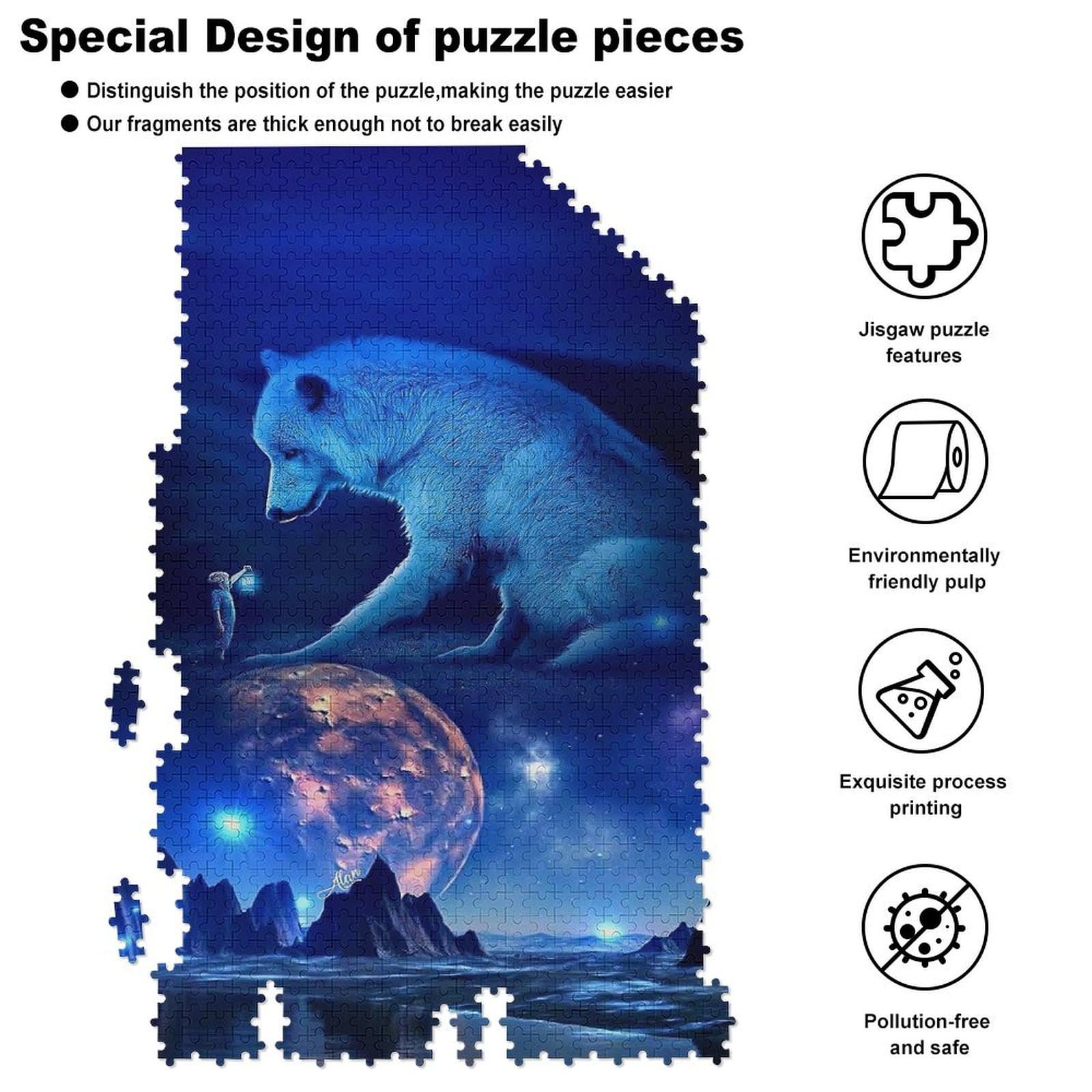 Пазл Wolf 1000 елементів дерев'яний від 12 років 78 x 53 см, фото №4