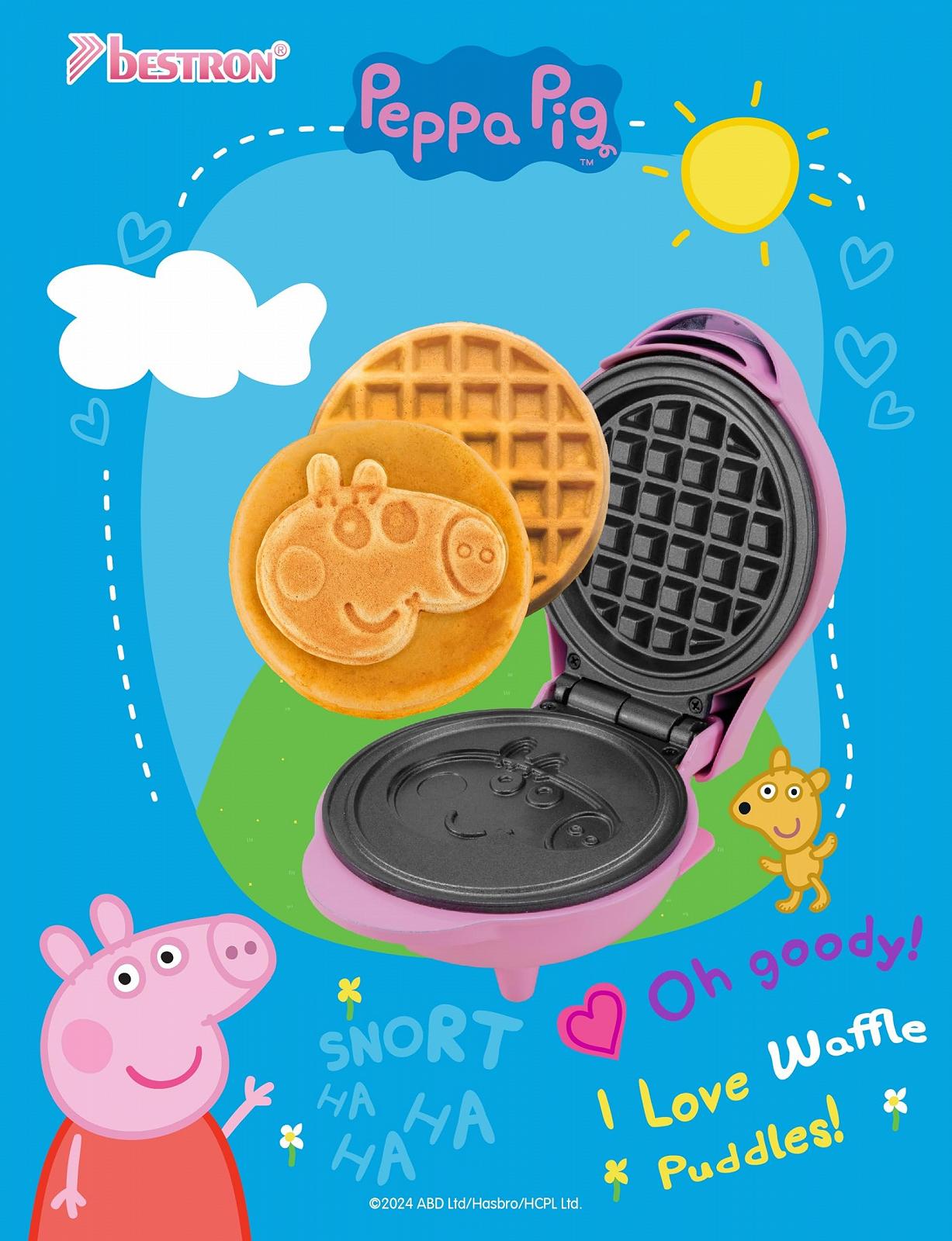 Вафельница Bestron Peppa Pig Мини, 10 см Розовый, фото №3