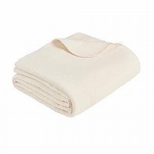 Покривало Ibena Malaga Organic Wool Бавовна, шерсть білий 150 x 200 см - Фото 1